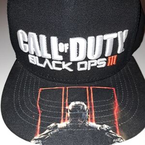 NWT Bioworld Black Call of Duty Black Ops III Hat Embroidered Snap Back